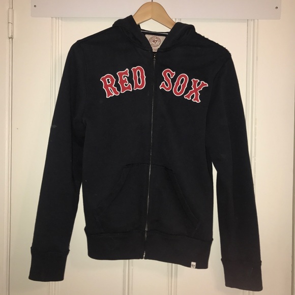 Brandy Melville Tops - Boston Red Sox Navy Zip Sweatshirt
